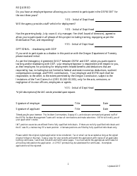 Application for Incident Management Teams - Incident Commander or Deputy Incident Commander - Oregon, Page 2