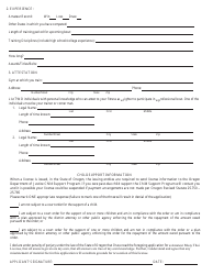 Form 301 Applicationfor Amateur Muay Thai Competitor License - Oregon, Page 2