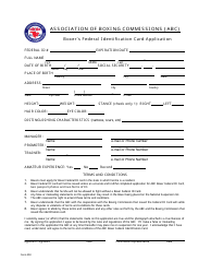 Form 403 &quot;Boxer's Federal Identification Card Application&quot; - Oregon
