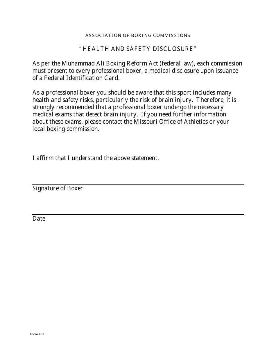 Form 403 Boxers Federal Identification Card Application - Oregon, Page 2