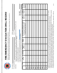 Document preview: Fire/Emergency Evacuation Drill Record - Oregon