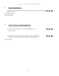 Community Capability Assessment - Phase 2 Questionnaire - Hazardous Material Response Team - Oregon, Page 6
