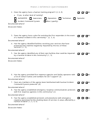 Community Capability Assessment - Phase 2 Questionnaire - Public Utilities - Oregon, Page 2