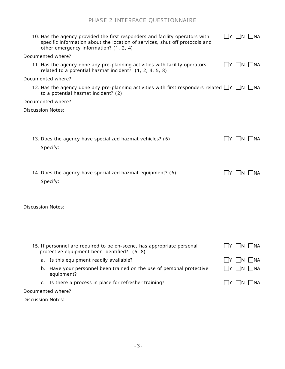 Community Capability Assessment - Phase 2 Questionnaire - Public Utilities - Oregon, Page 3