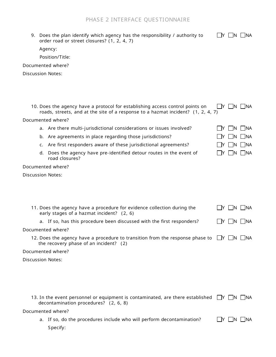 Community Capability Assessment - Phase 2 Questionnaire - Law Enforcement - Oregon, Page 3