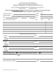 Document preview: Request for Replacement of Equipment, Supplies and Services - Oregon