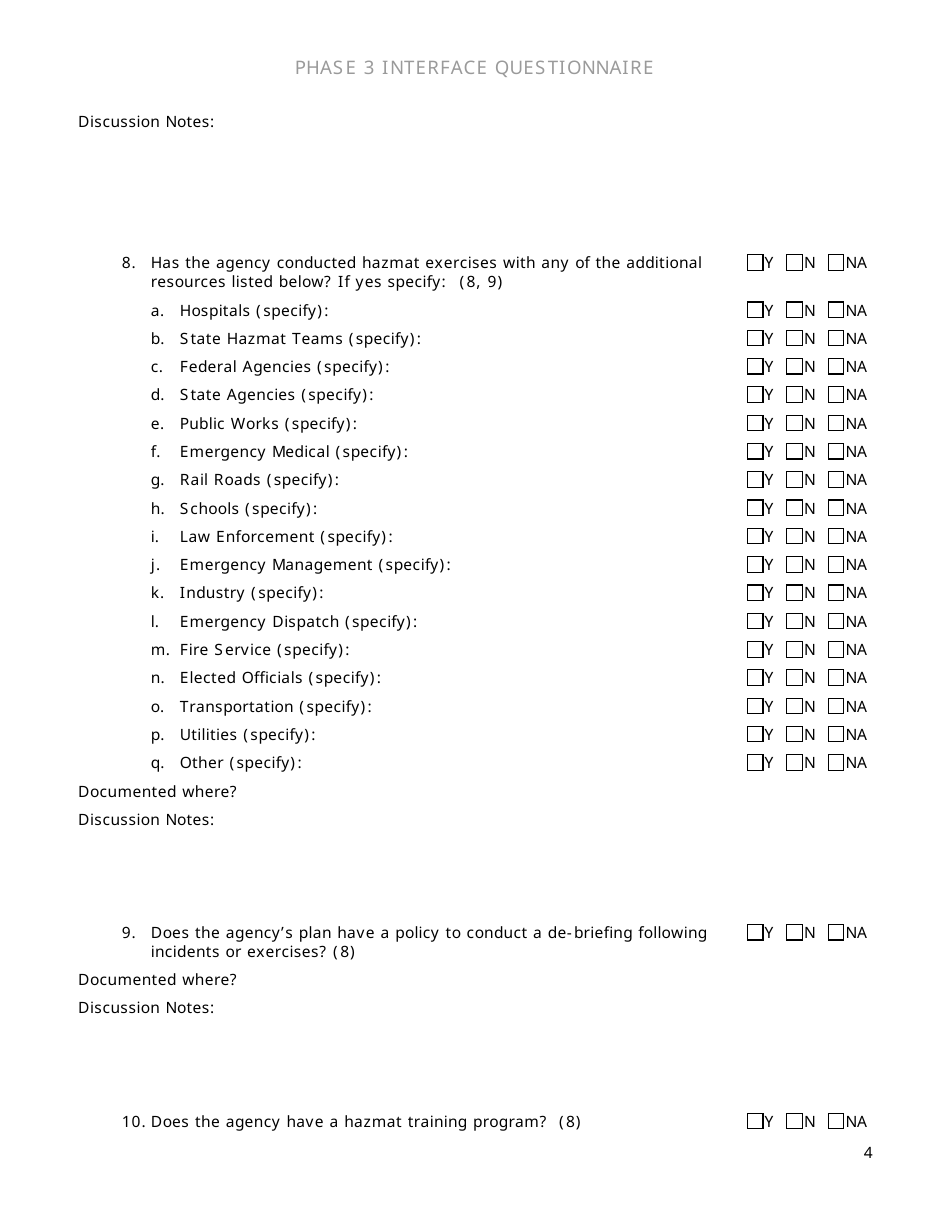 Community Capability Assessment - Phase 3 Questionnaire - Department of Transportation - Oregon, Page 4