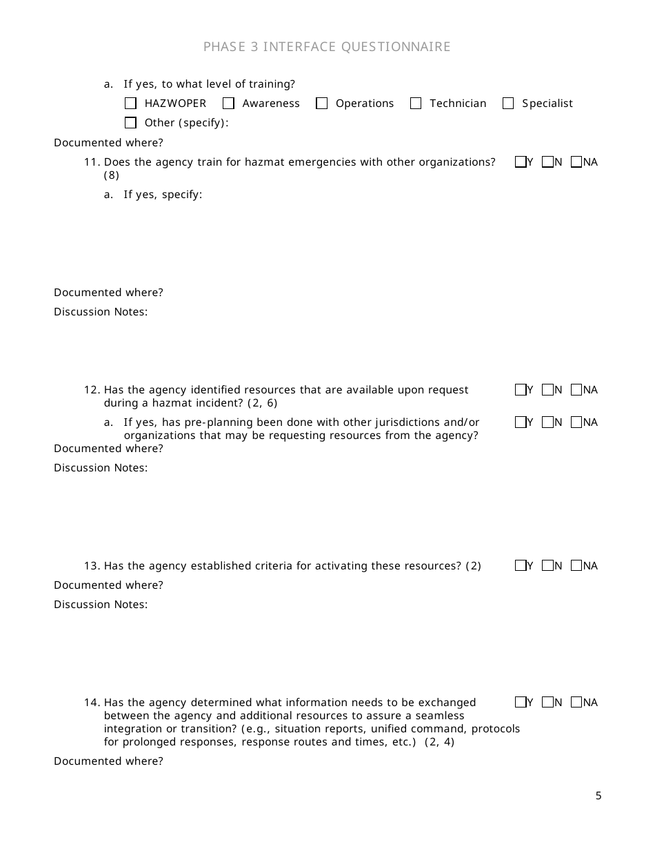 Community Capability Assessment - Phase 3 Questionnaire - Department of Transportation - Oregon, Page 5