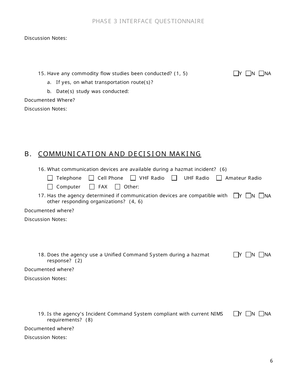 Community Capability Assessment - Phase 3 Questionnaire - Department of Transportation - Oregon, Page 6