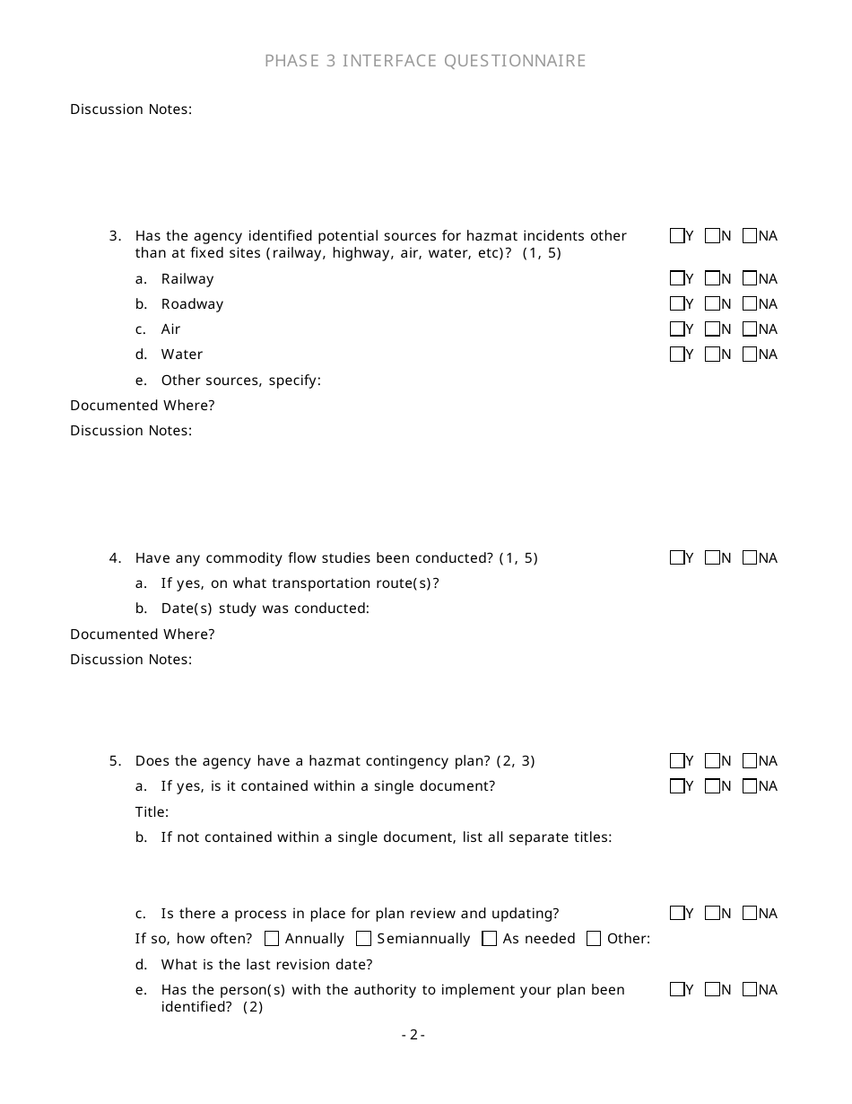 Community Capability Assessment - Phase 3 Questionnaire - County Emergency Management - Oregon, Page 2
