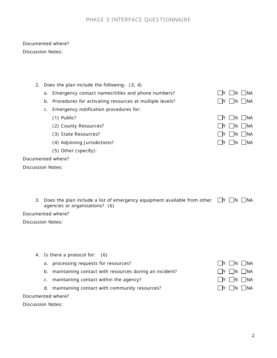 Community Capability Assessment - Phase 3 Questionnaire - Oregon State Police - Oregon, Page 2