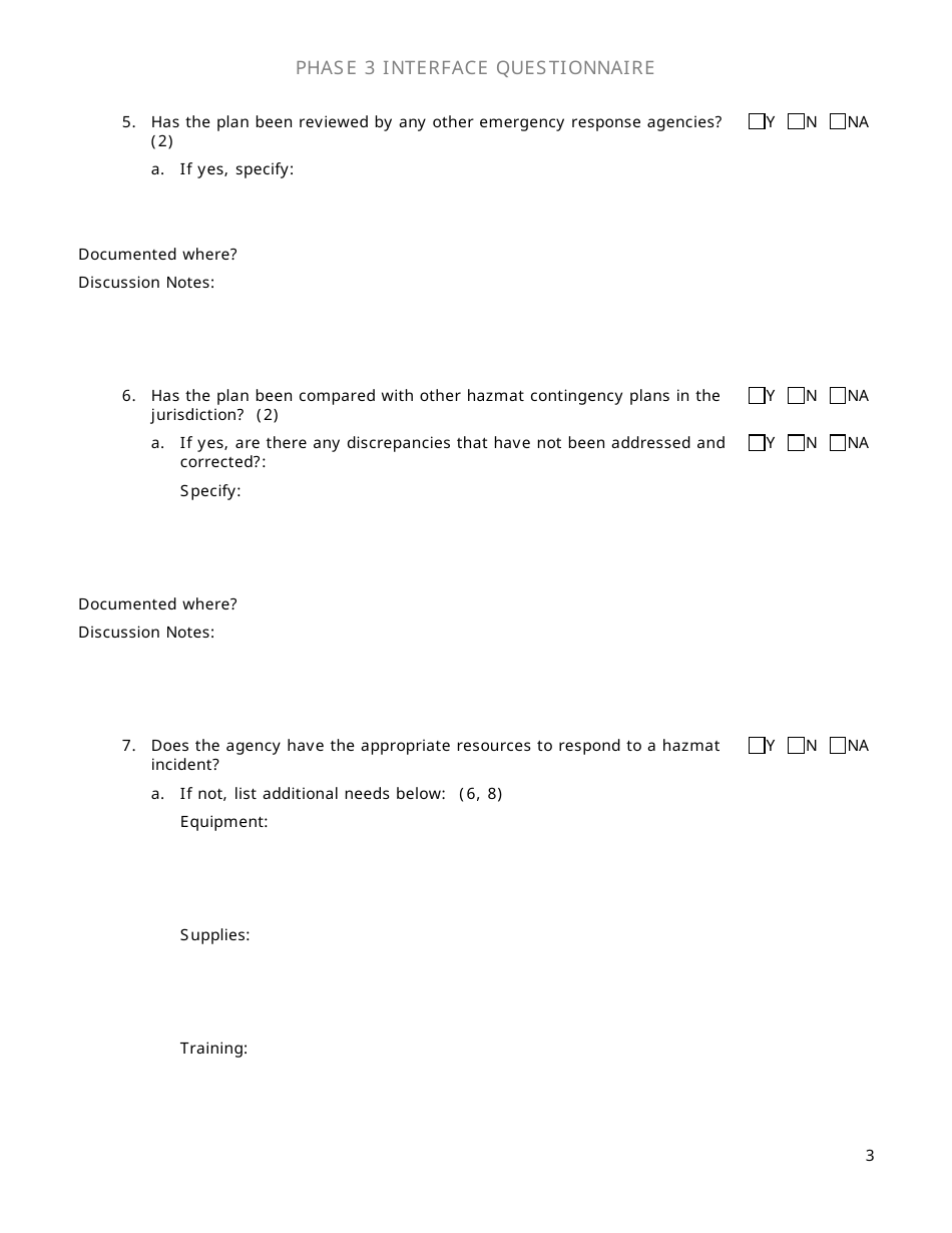 Community Capability Assessment - Phase 3 Questionnaire - Oregon State Police - Oregon, Page 3