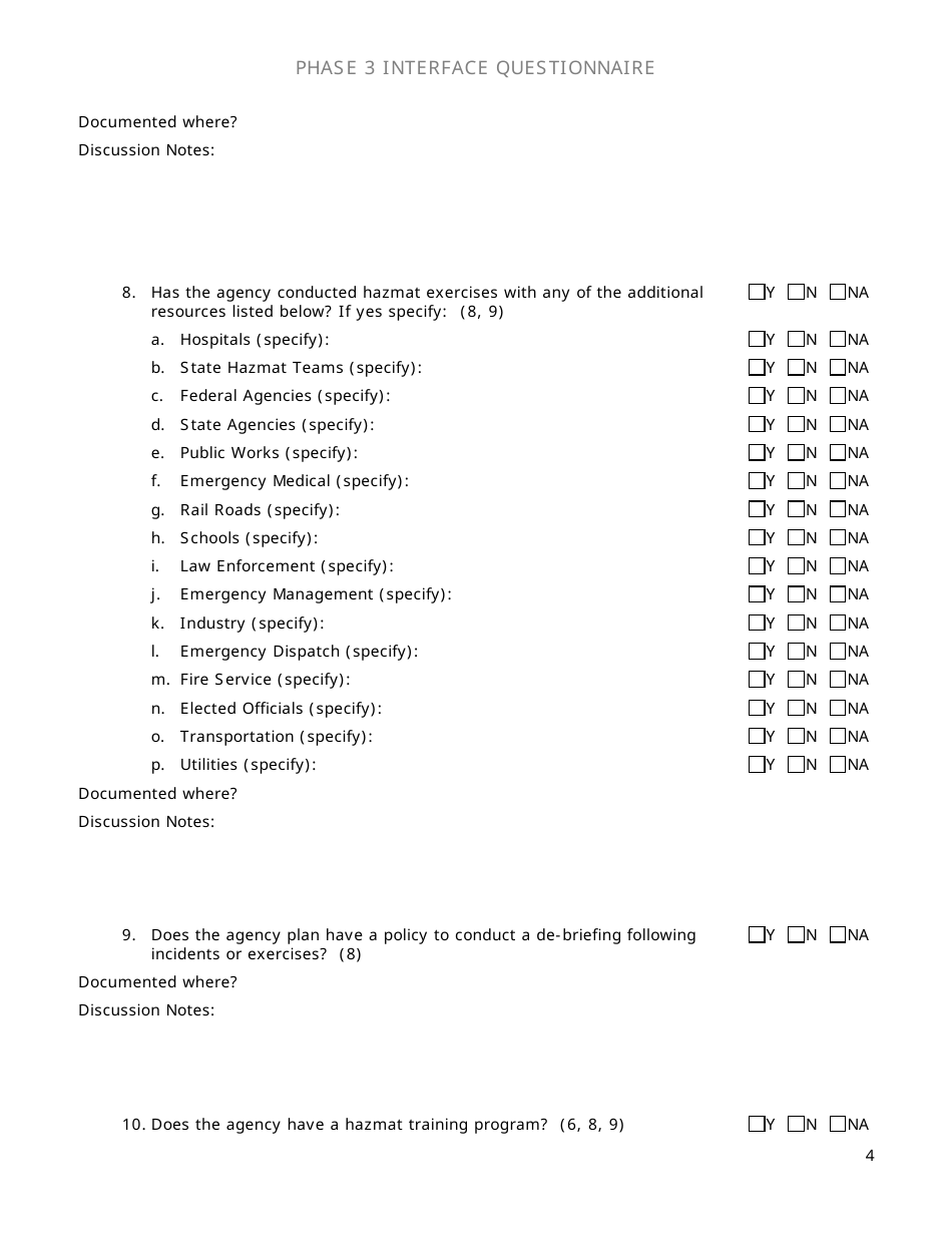 Community Capability Assessment - Phase 3 Questionnaire - Oregon State Police - Oregon, Page 4