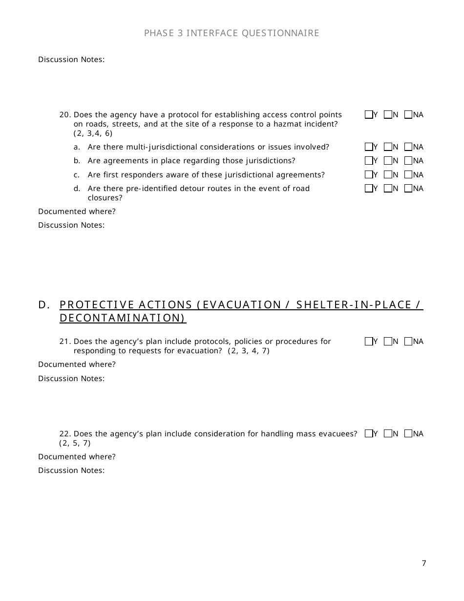 Community Capability Assessment - Phase 3 Questionnaire - Oregon State Police - Oregon, Page 7
