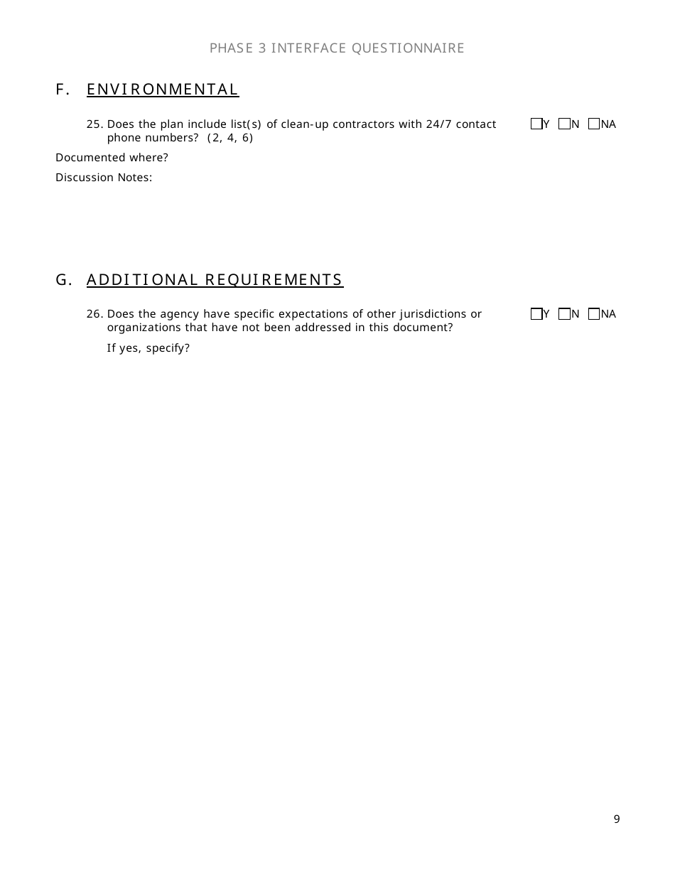 Community Capability Assessment - Phase 3 Questionnaire - Oregon State Police - Oregon, Page 9