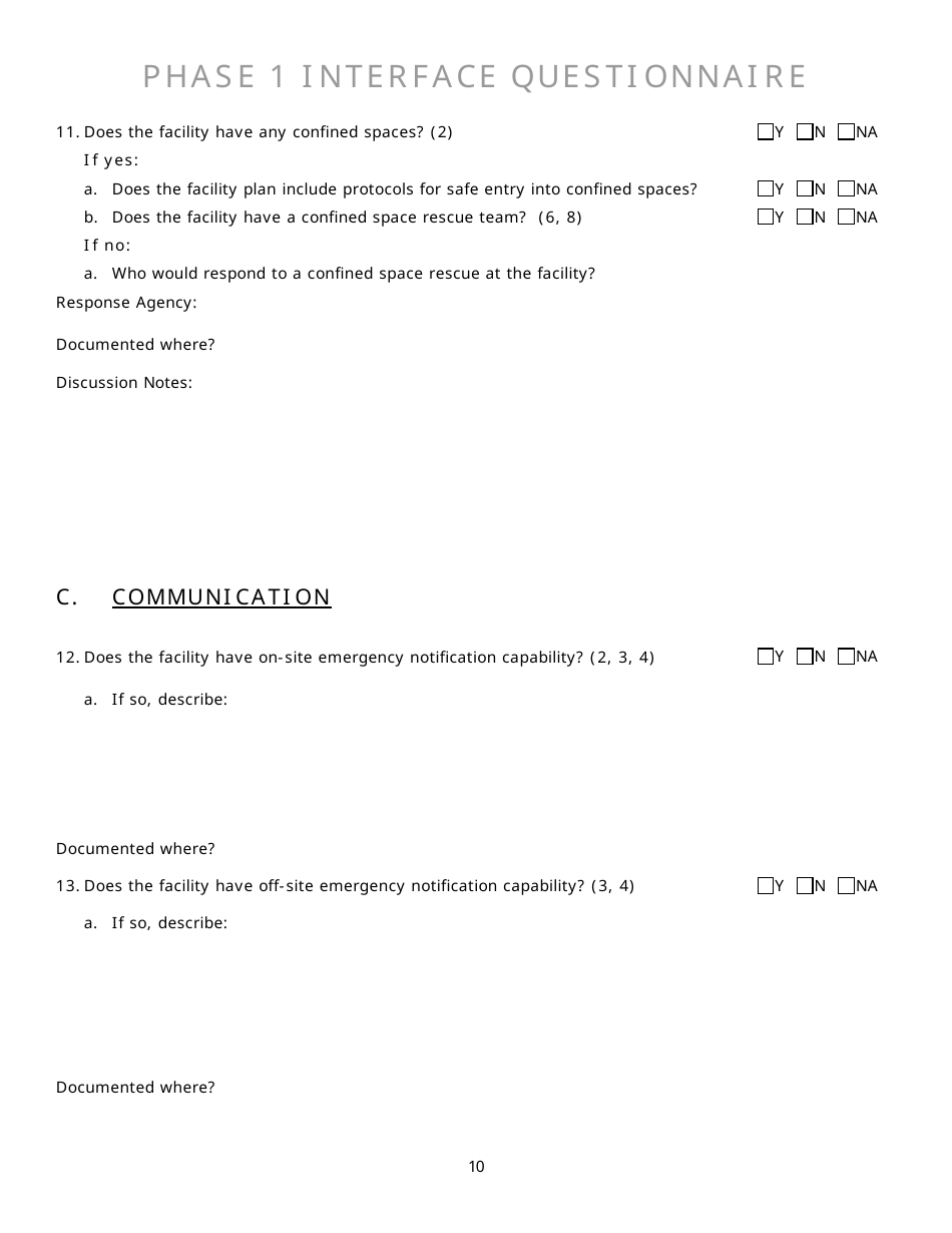 Community Capability Assessment - Phase 1 Questionnaire - Oregon, Page 10