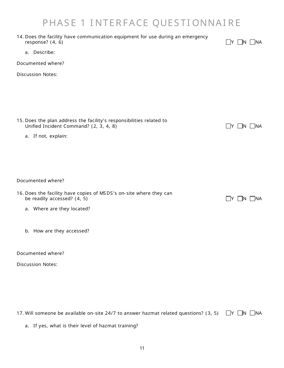 Community Capability Assessment - Phase 1 Questionnaire - Oregon, Page 11