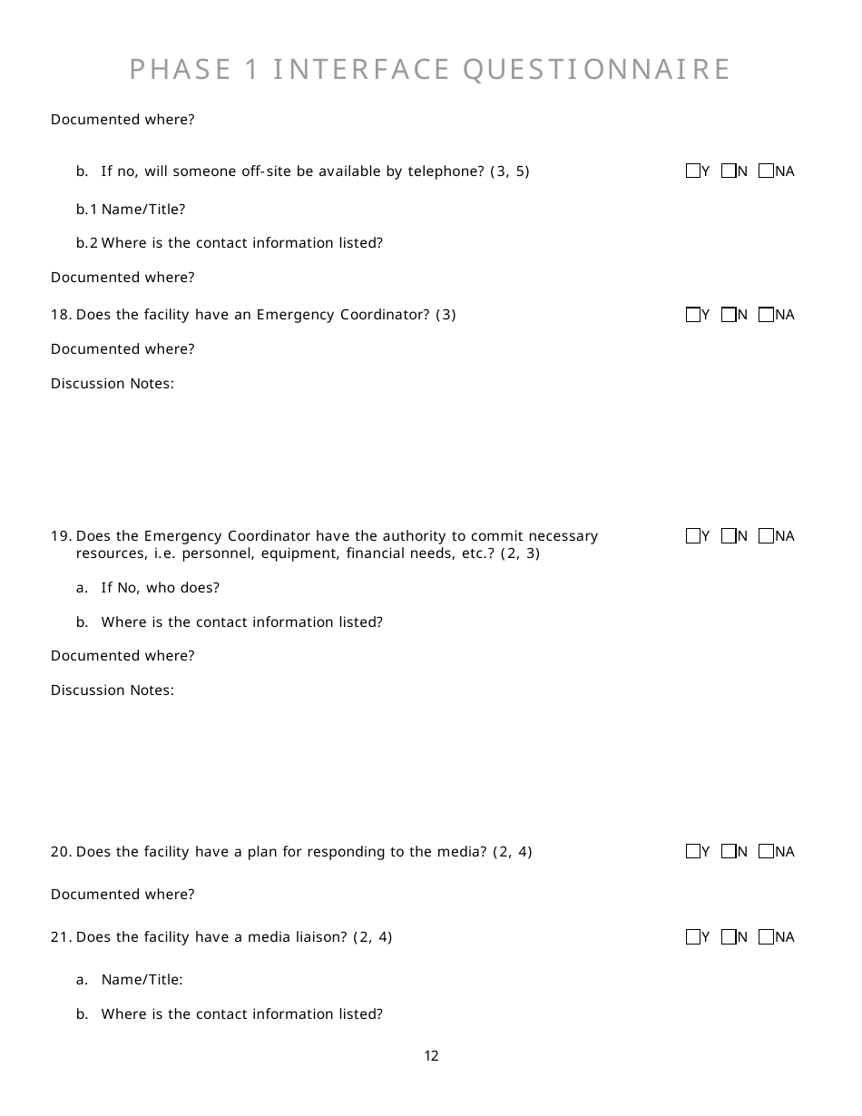 Community Capability Assessment - Phase 1 Questionnaire - Oregon, Page 12