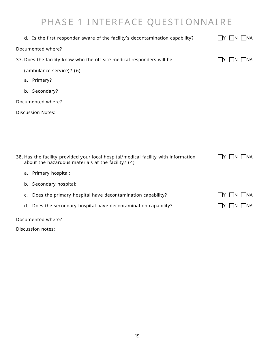Community Capability Assessment - Phase 1 Questionnaire - Oregon, Page 19
