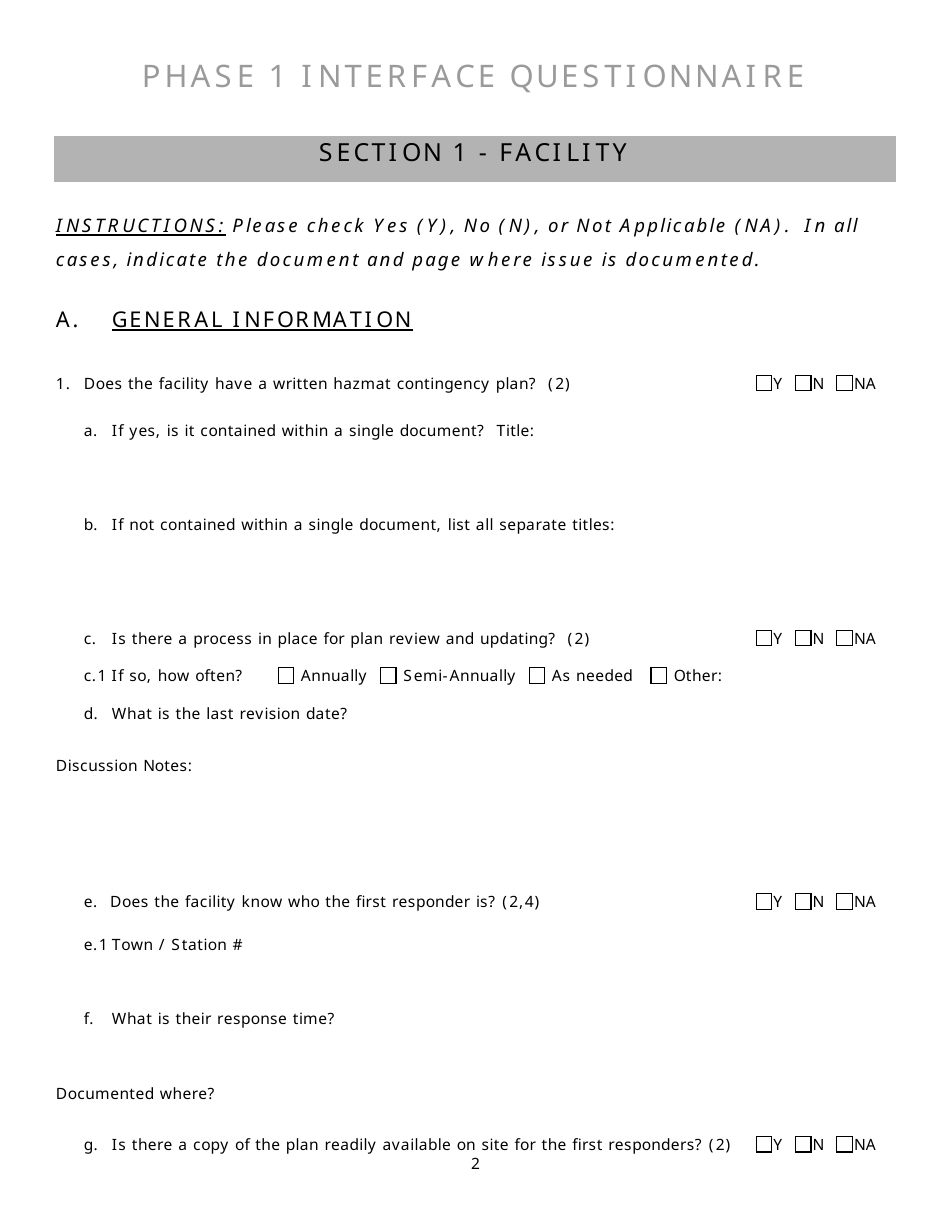 Community Capability Assessment - Phase 1 Questionnaire - Oregon, Page 2