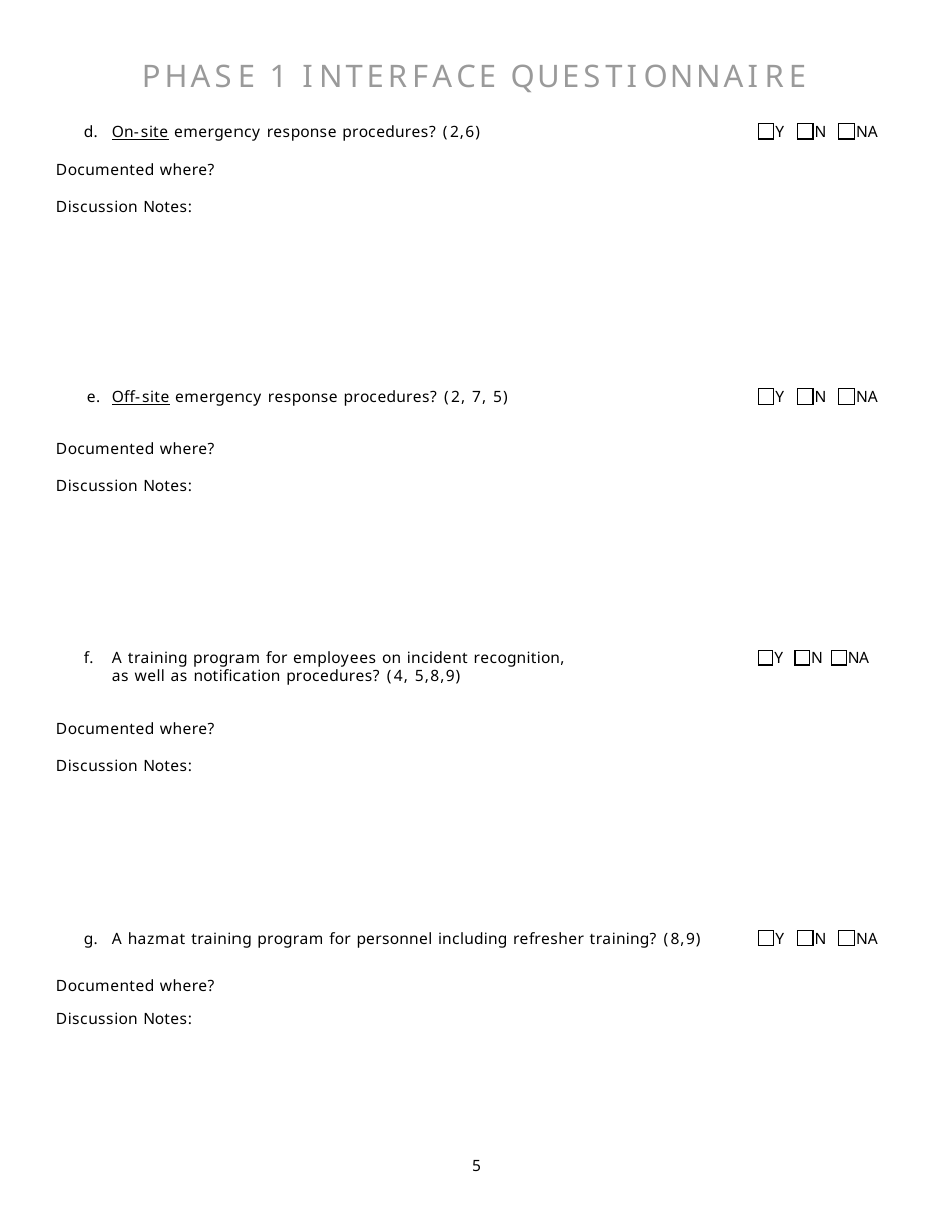 Community Capability Assessment - Phase 1 Questionnaire - Oregon, Page 5