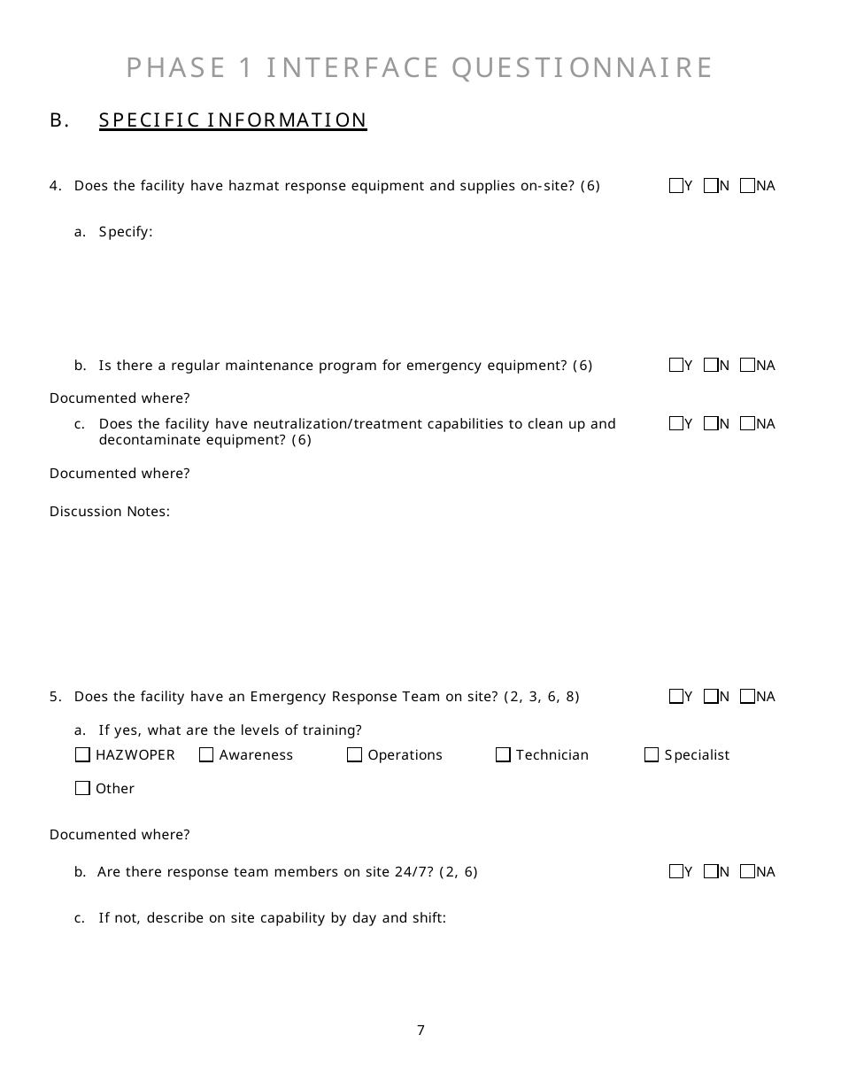 Community Capability Assessment - Phase 1 Questionnaire - Oregon, Page 7
