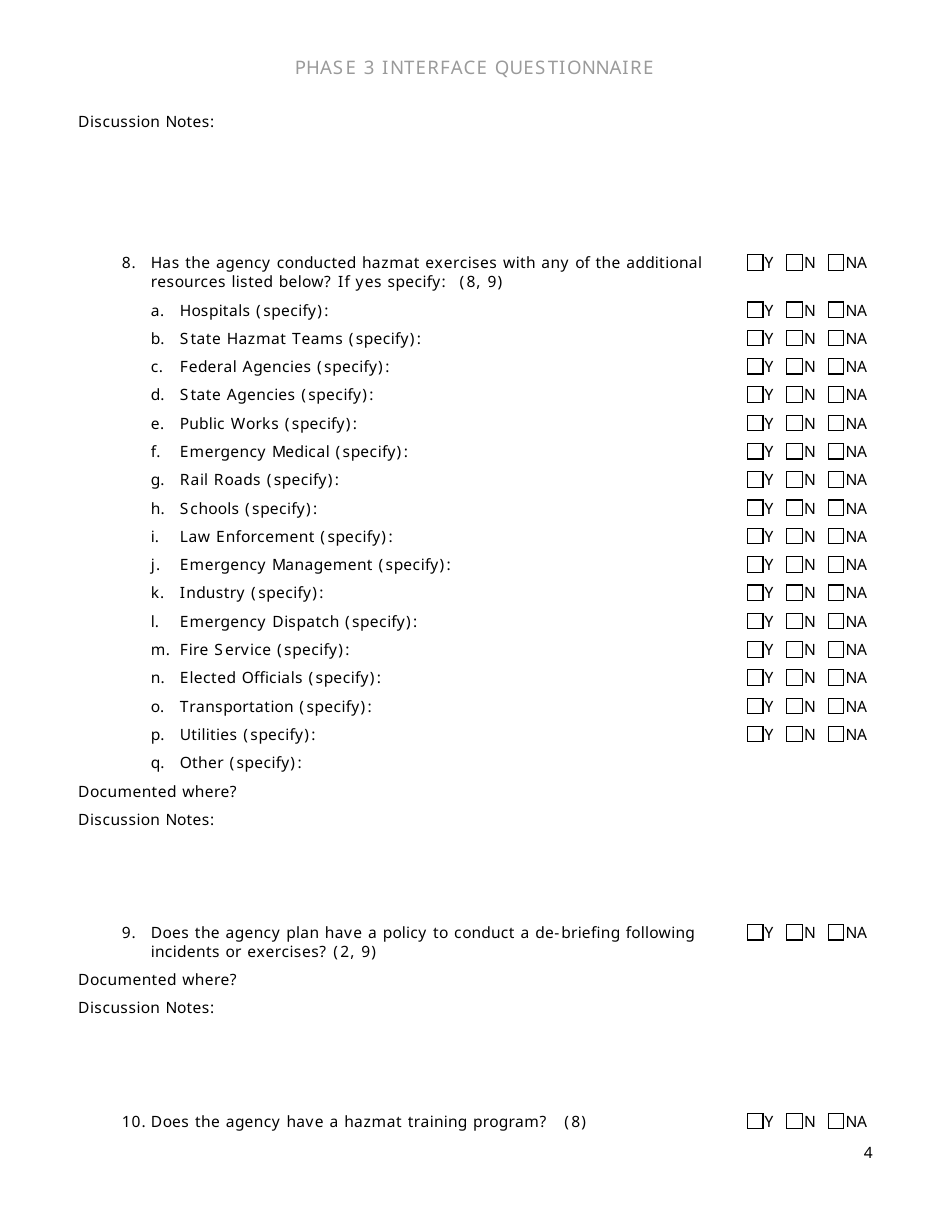 Community Capability Assessment - Phase 3 Questionnaire - County Roads  Public Works - Oregon, Page 4