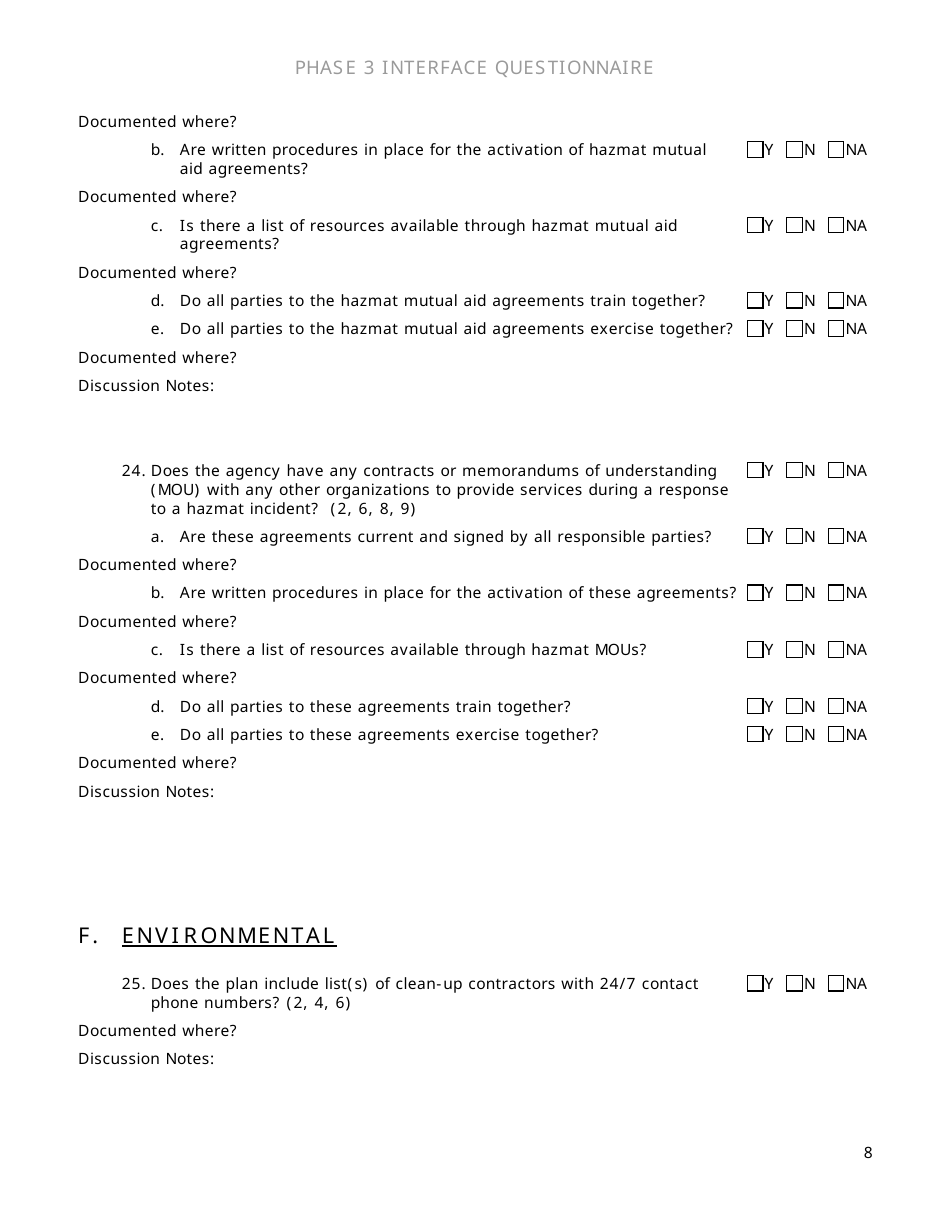 Community Capability Assessment - Phase 3 Questionnaire - County Roads  Public Works - Oregon, Page 8
