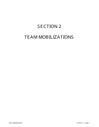 Section 2 Team Mobilizations - Oregon
