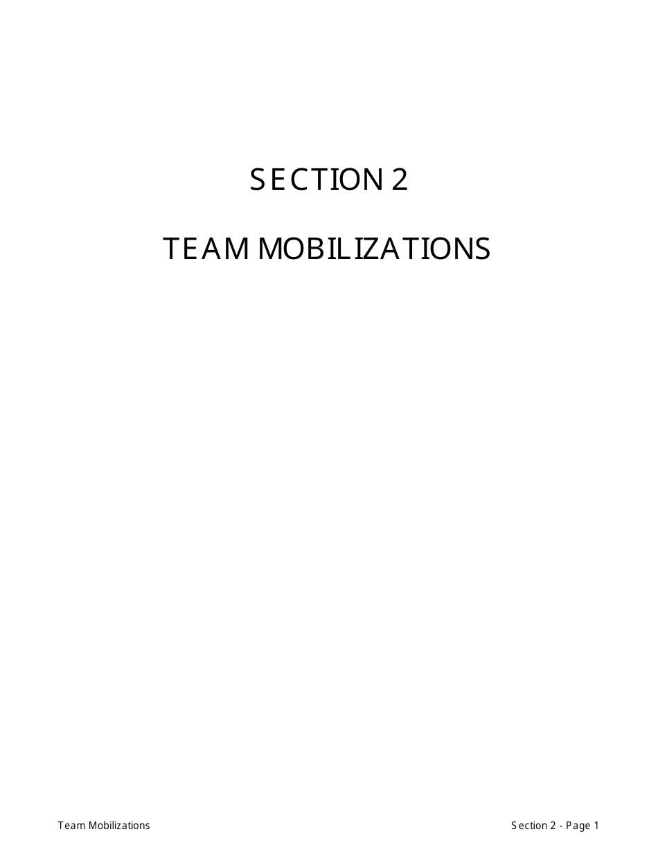 Section 2 Team Mobilizations - Oregon, Page 1