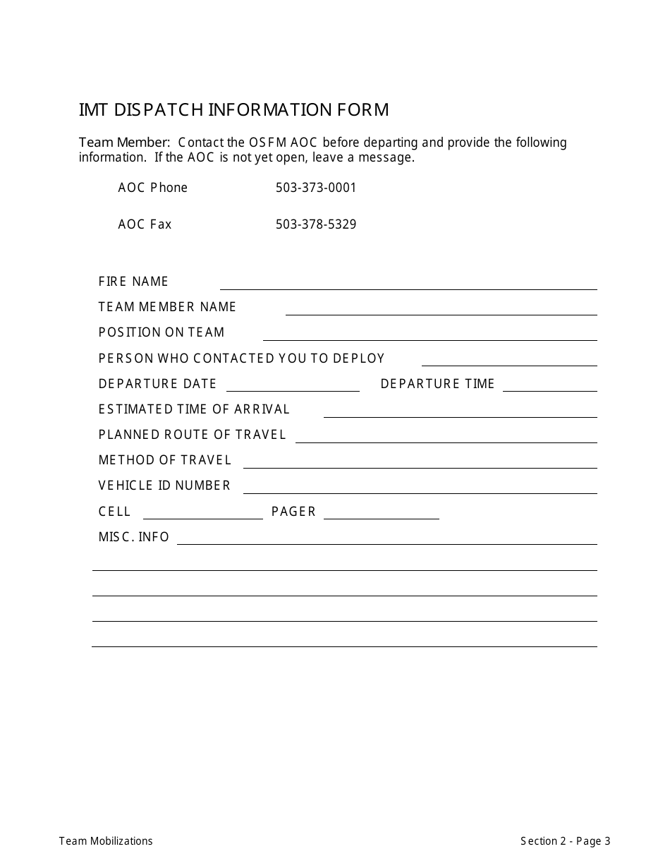Section 2 Team Mobilizations - Oregon, Page 3