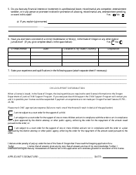 Form 1104 Judge Application - Oregon, Page 2