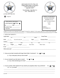 Form 1107 &quot;Inspector Application&quot; - Oregon