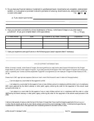 Form 1107 Inspector Application - Oregon, Page 2