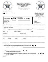 Form 1103 &quot;Second Application&quot; - Oregon