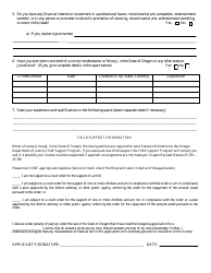 Form 1101 Manager Application - Oregon, Page 2
