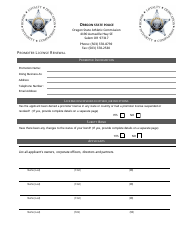 Promoter License Renewal - Oregon