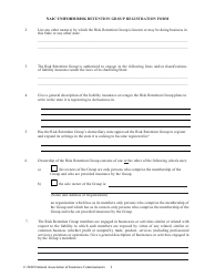 Appendix D Naic Uniform Risk Retention Group Registration Form, Page 2