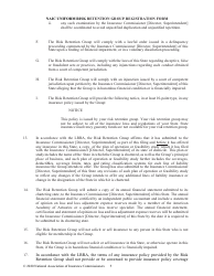 Appendix D Naic Uniform Risk Retention Group Registration Form, Page 5