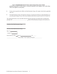 Appendix D Naic Uniform Risk Retention Group Registration Form, Page 6