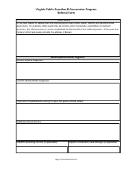 Referral Form - Virginia Public Guardian and Conservator Program - Virginia, Page 4