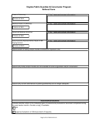 Referral Form - Virginia Public Guardian and Conservator Program - Virginia, Page 6