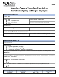 Form OLC-3001-F Mandatory Report of Home Care Organization, Home Health Agency, and Hospice Employees - Virginia, Page 2