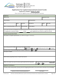 Form AGR-5543 Application for Capital Improvement Grant Funds - Washington