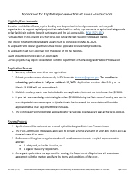 Form AGR-5543 Application for Capital Improvement Grant Funds - Washington, Page 2