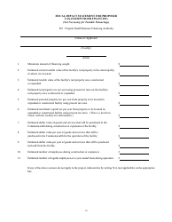 Application to the Virginia Small Business Financing Authority for the Issuance of Conduit Bonds - Virginia, Page 10