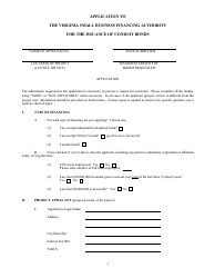 Application to the Virginia Small Business Financing Authority for the Issuance of Conduit Bonds - Virginia, Page 4