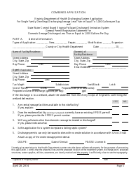 Document preview: Combined Discharge Application - Virginia