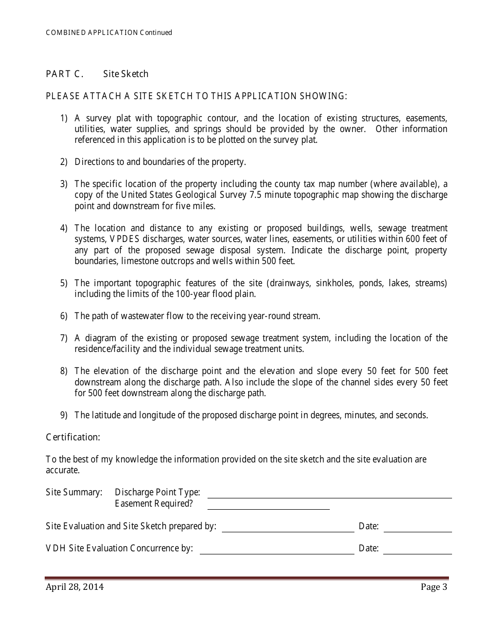 Combined Discharge Application - Virginia, Page 3
