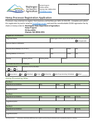 Document preview: Form AGR-4756 Hemp Processor Registration Application - Washington